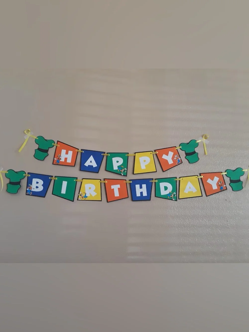 Goofy Happy Birthday Banner,Disney Goofy